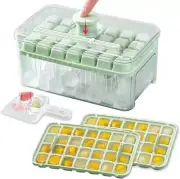 Mini Ice Cube Trays for Freezer, Ice Cube Tray with Lid and Bin, 2 Pack 56 PCS S