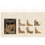 Vintage Gold Baroque Die Cut Corner Stickers Junk Journals Scrapbooking 24 Pcs