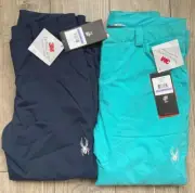 Spyder Ski Snowboard snow pants GIRLS VIXEN 16, 18 colour- light green and Blue
