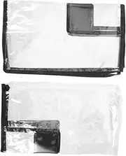 [Healvian] 2pcs Transparent Luggage Cover Protector Suitcase Cover for Travel Durable Material Lightweight and Portable Design Keeps Luggage Clean and Dry