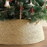 Christmas Tree Collar: Natural Hyacinth Handmade Woven Christmas Tree Collars...