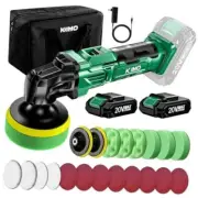 KIMO 20V Cordless Buffer Polisher Kit, 24 4 INCH w/ 2 Batteries-24 Accessories