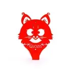 Metal Coat Cat Rack Wall Hooks Steel Red Kitty Handmade Hanger FREE SHIPPING