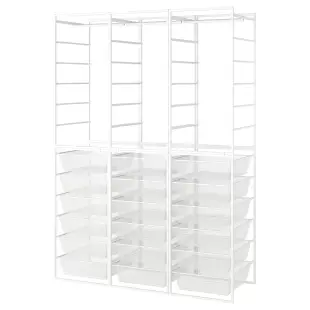 IKEA 衣櫃/衣櫥組合, 白色, 148x51x207 公分