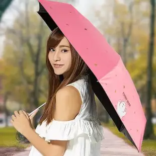 【收納王妃】呆呆熊 降溫五折傘 雨傘 三折傘 晴雨兩用傘 超輕量設計 傘 隨機出貨