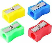 Pencil Sharpeners,Hand Held Small Compact Pencil Sharpener for Kids,Small Manual Pencil Sharpener for School Artist Office-4 pcs,4 Colors,Back to School Essential
