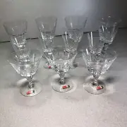 11 Vintage Fostoria American Cordial/WineStem Glasses, WITH ORIGINAL STICKERS