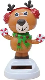 Christmas Solar Bobblehead Doll, Christmas Solar Dance Statue - Christmas Solar Shake Figure Cartoon Car Dashboard Decor - Cute Car Swing Solar Decoration, Car Dance Toy Decoration for Car Accessories