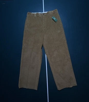 LL Bean Corduroy Country Cord Pants Heritage Khaki Size 32x26 Brand New