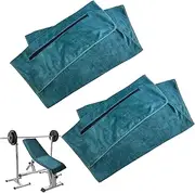 CAAGGMM Sports Towel, Pack of 2 120 x 50 cm Fitness Towel with Zip Pocket, Quick Drying Sports Towel, Towel with Zip for Women, for Swimming, Fitness, Blue