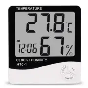 Digital Thermometer Hygrometer Temperature Alarm Clock Indoor Outdoor Humidity