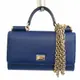 [二手] 【日本直送】Dolce & Gabbana SICILY 女士皮革鏈條/單肩錢包寶藍色