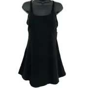 Nicole Miller Sport Skort Dress Womens L Black Crossback Pickleball Tennis NWT