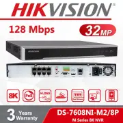 NEW Hikvision 32MP 8K NVR 8CH 4K Network Video Recorder DS-7608NI-M2/8P M series