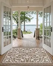 DEXI Door Mat Indoor Rugs for Entryway Floor Mats Inside Doormat Front Entrance Rug Entry Non Slip Washable,31.5"x47",Brown