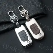 Metallic Key Fob Case Holder Shell Cover For Honda Accessories Fold Key 3 Button (for: Honda)