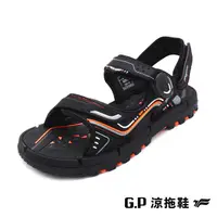 在飛比找PChome24h購物優惠-G.P(男女共用款)TANK 重裝磁扣涼鞋-橘黑(另有藍色)