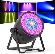 19x15W RGBW LED Par Lights, Zoom Wash Stage Light with Sound Activated DMX Control Uplights Coloring Effect for Events DJ Live Show Dance Wedding Party Church Stage Lighting (1 Pack)