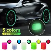 4Pcs Glow In The Dark Car Tire Valve Cover Wheel Tyre Rim Stem Caps Accessories (for: Renault)