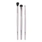 e.l.f. No Budge Brush Trio, 3-Piece Eyeshadow Brush Set For Applying & Blending