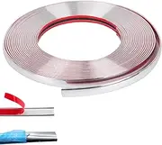 Youzzei Car DIY Chrome Tape, Silver Chrome Trim Car Interior Trim Strips (10mm x 5m)