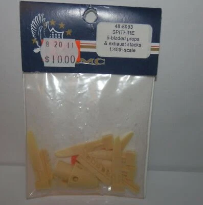 Kendall Models 1:48 5-Bladed Props & Exhaust Stacks for Spitfire #48-5093 NIP