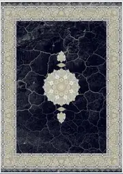 Mash 802098 Traditional Persian Area Rug Dark Blue
