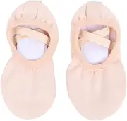 [EXCEART] Kids Ballet Shoes Girls Dance Ballet Shoes Ballet Slippers Anti-Slip Dancing Shoes Flats Shoes Size 23 Canvas Ballet Shoes
