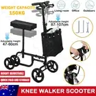 Knee Walker Steerable Leg Roller Scooter Crutch Mobility for Walking Disability