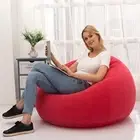 Large Inflatable Sofa Chair Bean Bag Flocking PVC Garden Lounge Beanbag Outdoor