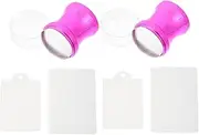 LALADEFIEE Silicone Nail Art Templates 2 Sets of Nail Stamping Tools for Manicure