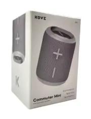 Kove Commuter Mini Bluetooth Speaker Grey 360 Sound Water-resistant
