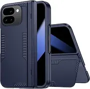 [spoovcto] for Google Pixel 9 Pro Fold Case with Anti-Spy Privacy Screen Protector, Built-in Stand, Compatible with Wireless Charging, Ultra Thin Protective Case for Pixel 9 Pro Fold Case, Blue