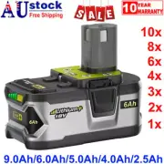 9.0Ah For Ryobi P108 P105 P104 ONE+ PLUS 18V Lithium Battery P102 P107 P109 P780