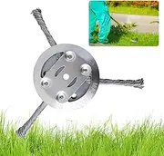 Weed Brush for Brush Cutter, Steel Wire Strimmer Head, Weed Blade for Garden, Steel Wire Strimmer Head, Improved Weed Cutter, for Lawn Care, Garden