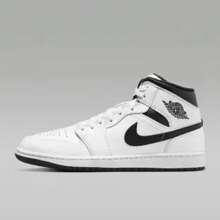 【NIKE 耐吉】籃球鞋 運動鞋 AIR JORDAN 1 MID 男鞋 白黑(DQ8426132)