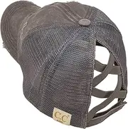 [C.C] Kids 2-7 Ponytail Messy Buns Ponycaps Baseball Visor Cap Hat
