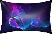 Satin Pillowcase for Hair and Skin Silk Pillow Cases Queen Size Satin Pillow Cover 20x30 Inches Cool Blue and Purple Pillowcases with Zipper Cooling Pillow Cases Gifts for Women Men