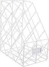 STOBOK Metal File Rack for Desktop Document Storage Stand Iron Book Shelf Office Paper Organizer Home Office Use