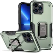 iPhone14 Pro Max Shockproof Magnetic With Ring Holder - Green