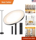 Brighten Spaces with 30W Dimmable LED Floor Lamp - 4 Color Temps, Remote Control