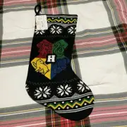 Harry Potter Hogwarts Houses 19" Knit Christmas Stocking Ruz WB Wizarding World