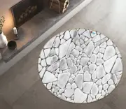 3D Light Grey Stones NBC495135 Game Rug Mat Elegant Photo Carpet Mat Romy