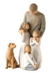 Willow Tree Family My Girls Joyful Child Love My Dog (Light) Susan Lordi
