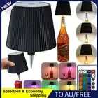 AU Wireless Wine Bottle Lamp 3 Color RGB LED Table Lamp Rechargeable Light(Black