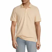 St. John's Bay Men's Short Sleeve Essential Stretch Polo LARGE Pineapple Slice