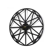 20 inches Personalized Retro Iron Wall Clock Bedroom Living Room Home Mute Clock Polygon Wall Clock