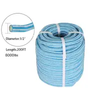 1/2" × 200' 24 Strand Braid Polyester Rope Arborist Tree Climbing Rope 8000Lbs