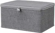Storage Box, Clothes Box, Foldable Design Dustproof Cover Moisture Resistant Locking Feature Fabric Exterior Versatile Storage Space Saving, Food Chest for Home