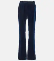 [Nina Ricci] Nina Ricci Fluid velvet straight pants AU 6 blue